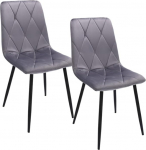 JUMI PIADO kaasaegsed s&ouml;&ouml;gitooli toolid - 44 x 89 x 52 cm, s&ouml;&ouml;gitoa toolid elutuba magamistuba kontoritool ilma k&auml;etugedeta - lauatoolid, garderoobitoolid - metalljalad, sametist 2 tk.