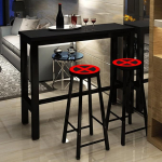 Rechteckiger Bartisch aus Massivholz - langer Tisch in Tresenh&ouml;he f&uuml;r Zuhause und Gesch&auml;ft, schmales Design f&uuml;r wenig Platz an der Wand, idealer Ess- und Sofatisch (St&uuml;hle nicht im Lieferumf