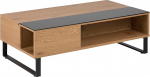 AC Design Furniture Nikolaj reguleeritava k&otilde;rgusega kohvilaud t&otilde;stmisfunktsiooniga ja hoiuruumiga, Wild Oak Look, must, W&ouml;hnzimmer Furniture, W: 110 x K: 35 x S: 60 cm