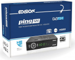 Edision Ping T2 C maapealne ja kaabelvastuv&otilde;tja DVB-T2 C H.265 HEVC kaardilugeja Full HD PVR, 2xUSB, HDMI, SCART, LAN, S PDIF, IR Eye, R2232, USB WiFi tugi, universaalne 2-in-1 kaugjuhtimispult, must
