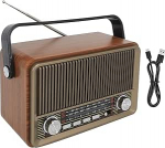 AM/FM/SW Retro raadio Bluetoothiga, kohverraadio 1200 mAh akuga, k&ouml;&ouml;giraadio Nostalgia raadio v&auml;ike, Vintage raadiod, toetab USB/TF/AUX funktsiooni, lihtsad raadiod koju, kontorisse, &otilde;uele