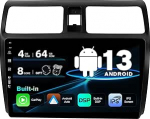 SXAUTO Autoradio Android 10 Sobib Suzuki Swift (2005-2016) - Sisseehitatud Carplay/Android Car/DSP - Kaamera MIC Free - [4G + 64G] - 10.1 tolli - 2 Din - Toetab DAB roolijuhtimispuldi 4G WiFi BT