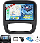 CAMECHO Android 15 Qualcomm 8Core 4+64G Autoradio f&uuml;r Renault Traffic 3 2014-2021/Opel Vivaro B 2014-2018 mit Carplay Android Auto Dual WiFi 9" Bildschirm mit Navi Bluetooth5.1 FM+R&uuml;ckfahrkamera