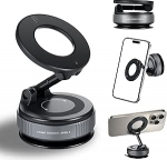 Vaakum magnetiline mobiiltelefoni hoidja auto [20XN52 magnetid], 360&deg; p&ouml;&ouml;ratav kaasaskantav ja kokkupandav nutitelefoni hoidja auto, mobiiltelefoni hoidja Phone17 Pro Max S-amsung k&otilde;ik mobiiltelefonid, r&otilde;ngakujuline