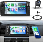 4G + 64G Rimoody autoradio Android 2 DIN Toyota Corolla E120 2000-2006 7-tolline traadita Carplay stereo auto koos Android auto GPS navigatsiooniga Mirror Link Bluetooth WiFi FM/RDS/EQ SWC tagantvaate kaameraga