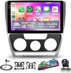 4G + 64G Android Autoradio VW Skoda Octavia 2007-2014 traadita Carplay Android auto GPS navigatsioon 5G WiFi, 9-tolline Incell puuteekraaniga autoraadio koos Mirror Link Bluetooth FM/RDS EQ/USB/SWC tagumine osa