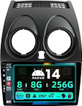 SXAUTO &brvbar; 8G + 256G &brvbar; Android 14 IPS Autoradio Nissan Qashqai J10 (2006-2015) jaoks - Sisseehitatud Carplay/Android Car/DSP - LED-kaamera + MIC - DAB roolijuhtimispult kiire paat 360-CAM WiFi AHD - 2 DIN 9