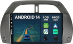 [4G + 64G] IPS 9-tolline Android 14 autoraadio Toyota RAV4 2001-2006 koos Navi Octa Core'iga [Sisseehitatud CarPlay/Android Car/DSP/Mirror Link/GPS Navi/360 Camera/Bluetooth 5.0/WiFi/USB