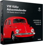 FRANZIS 55255 VW Beetle advendikalender, punane, metallist mudelikomplekt m&otilde;&otilde;tkavas 1:43, sisaldab helimoodulit ja 52-lehek&uuml;ljelist saateraamatut.