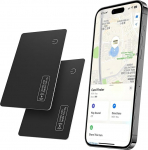 VINGNUT Slim Wallet Tracker Card, laetav rahakoti j&auml;lgimiskaart, IP67 veekindel, &uuml;hildub Apple Find My (ainult iOS), rahakottidele, telefonile, passidele, pagasi j&auml;lgimiskaardile (2 tk)