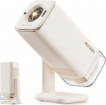 Aurzen Boom Air Mini projektor koos Google TV ja NetfIixiga, 4K toega, laetav USB-C kaudu, nutiprojektor - Dolby Audio, WiFi ja Bluetoothiga v&auml;liprojektor, TOF-autofookus, p&ouml;&ouml;rlev statiiv