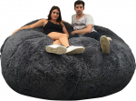 Giant 180 cm, Diameter XXL, Bean Bag with Foam, Super Comfortable, Sofa, Double Covers, Machine Washable, Pear, Cushion, Sofa