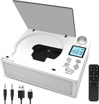 Laua CD-m&auml;ngija 4000mAh akuga, Bluetooth CD-m&auml;ngija Wtih Dual Speaker, FM-raadio, kaugjuhtimispult, LCD-ekraan, tugi Opt/USB/TF Card/AUX/3,5 mm k&otilde;rvaklappide raamatule