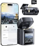 Baseus VD1 Pro Dash Cam auto eesmine tagumine 4K + 1080P, Solar Dash Cam 14-p&auml;evase aku ooterežiimiga parkimisrežiimiga, Dash Camera auto akuga, STARVIS &ouml;&ouml;n&auml;gemine, 5GHz WiFi, GPS, 32GB kaart