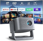 Nutikas projektor WiFi6 Bluetooth projektor v&auml;ike Full HD 1080P, VISSPL toetab 4K videoprojektorit 30000L