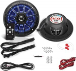 Komplekt Boss Audio Systems MRGB65B, 2 x 6,5-tollised 16,5 cm 165 mm 2-Way Full Range Marine k&otilde;larid, 100 Watt RMS 200 Watt Max, 4 Ohmi, veekindel, RGB LED-idega, must, paar + tarvikud.