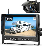 9-tolline traadita p&auml;ikesemagnetiline tagurduskaamera: 9600 mAh aku, 9-tolline 1080P HD monitor, 1 minutiline paigaldus, IP69K veekindlad tagurduskaamerad, haagistele, haagissuvilatele ja veoautodele.