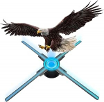 56 cm 3D hologrammiprojektor WiFi ja Bluetoothiga, 3D hologrammiventilaator 624 LED-i ja 2200 cd/m&sup2; ning 1500 tasuta 3D videot, hologrammiventilaator n&auml;itustele, kaubanduskeskustele, kinodele, lennujaamadele.