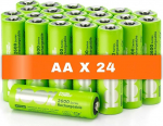 PeakPower AA NiMH patareid | 24 AA laetava patarei pakett 1,2 V | optimeeritud mahutavus, madal enesepurunemine, eellaetud | AA akud laetavad patareid x 24