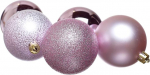 Heitmann Deco j&otilde;ulupuu - 25-st komplektis - kujukesed - j&otilde;ulupuu - j&otilde;ulukuulikesed - roosa - matt, l&auml;ikiv, glitter - ca 5,8 cm.