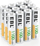 EBL aku AAA 1100 mAh 12 kaupa - NI-MH t&uuml;&uuml;pi laetavad AAA akud, madala enesepuhastusega
