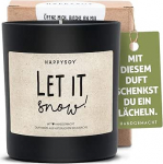 Kingitus J&otilde;ulud L&otilde;hnav k&uuml;&uuml;nal sojast koos s&otilde;nadega - Looduslik, k&auml;sitsi valmistatud - j&auml;tkusuutlik kingiidee - poiss-s&otilde;ber s&otilde;branna vanemad ema isa vanaema vanaisa r&otilde;&otilde;msat j&otilde;ulukaunistust Xmas - Let it snow