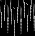 Boao Pack of 50 Plastic Icicles Twisted Plastic Icicles Christmas Ornaments Icicle Decoration Christmas Tree ja Holiday Christmas Wedding Hanging (Silver, 5.12 tolli)