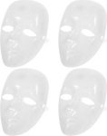 FRCOLOR valge t&uuml;hi t&auml;isn&auml;omask k&auml;sit&ouml;&ouml;ks DIY k&auml;sitsi v&auml;rvitud mask Halloweeni jaoks Fancy Dress Party kost&uuml;&uuml;mide aksessuaarid t&auml;iskasvanutele