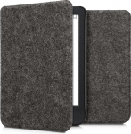 kwmobile &uuml;mbris &uuml;hildub Kobo Clara BW/Clara Colour/Tolino Shine (5) / Shine Colour - vildist kangast eReader kaitsekate - tumehall