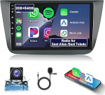 2G + 64G autoraadio Seat Altea 2004-2015 / Toledo 2004-2009 juhtmevaba Carplay Android autole, Hodozzy 9-tolline puuteekraaniga navigatsioon WiFi Bluetooth Mirrorlink HiFi FM/RDS raadio Canbus tagumine vaade