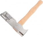 Luqeeg 17oz Magnetic Roofing Axe, Shingle Hammers Carbon Steel Strong Magnetic Hammer Axe with Wooden Handle for Quick Installation of Roofing Nails and Felt Hats