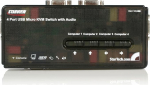 StarTech 4-pordiline must USB KVM l&uuml;lituskomplekt koos kaablite ja heliga