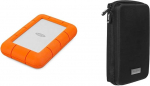 LaCie Rugged Mini 4TB kaasaskantav v&auml;line k&otilde;vaketas 2.5 tolli USB 3.0 Mac ja PC mudel nr: LAC9000633 & Amazon Basics universaalne &uuml;mbris v&auml;ikestele elektroonikaseadmetele