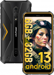 Ulefone Armor X12 v&auml;ljas mobiiltelefon, 6GB + 32GB/256GB SD v&auml;ljas nutitelefon ilma lepinguta, Android 13 4860mAh nutitelefon, 13MP + 8MP Octa Core, 5,45-tolline HD+ IP69K veekindel, 4G Dual SIM/Face ID/NFC/GPS Orange