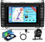 Hodozzy 2G + 64G autoraadio Mercedes-Benz A-B klassi W169 B200 W209 Viano Vito W639 Sprinter W245 W906 W311 W318 traadita Carplay Android auto, raadio 7-tolline puuteekraaniga navigatsioon Bluetooth WiFi
