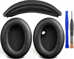SOULWIT k&otilde;rvapadjad + peapael, asenduskomplekt Sony WH-1000XM4 (WH1000XM4) k&otilde;rvaklappide jaoks, k&otilde;rvapadjad ja k&otilde;rvapadjad remondiosa