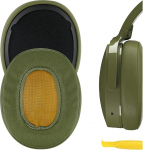Geekria QuickFit Protein PU k&otilde;rvapadjad Skullcandy Crusher juhtmeta k&otilde;rvaklappide jaoks, Skullcandy Crusher ANC m&uuml;ra t&uuml;histavad juhtmeta k&otilde;rvaklapid, asendusk&otilde;rvapadjad k&otilde;rvaklapid (roheline)
