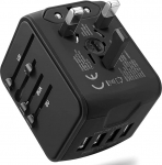 JMFONE reisimisadapter kogu maailmas, pistikupesa adapter 4 USB pordiga AC reisimine, universaalne reisipistik reisimisadapter Euroopale, USA-le, &Uuml;hendkuningriigile, Jaapanile, Mehhikole, 160 riigile, rahvusvaheline maailmapistikupesa