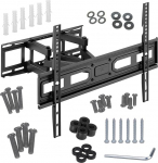 Maclean MC-710N TV seinakinnitus 37-80 tolli, universaalne teleri kinnitus, lame ja kumer OLED QLED LCD LED Plasma TV, Max Vesa 600 x 400, kallutused +3&deg; kuni -15, Max. Koormus kuni 40 kg