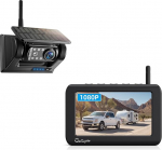 eRapta Magnetic Solar tagurduskaamera traadita 5-tollise 1080P monitoriga: 9600 mAh aku 1 minut DIY paigaldus & Dual Split traadita tagurduskaamera, IP69K veekindel tagurduskaamerad autole