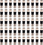 50 RG6 kompressioon&uuml;henduste pakett, ilmastikukindel RG6 F-t&uuml;&uuml;pi kompressioon&uuml;hendus topelt/kolmik/viiekordne varjestatud kaablid HD TV satelliidiantennidele