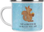 Mr. & Mrs. Panda Camping Email Mug Squirrel Christmas Time Gift Christmas Decoration Happy New Year Coffee Tin Mug Metal Cup