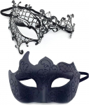 Pack of 2 Veneetsia mask, ball mask, Veneetsia mask, sobib meestele, naistele, tantsudele, pidudele.