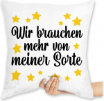 Padi 40 x 40 cm Dekoratiivpadi - Lausung &uuml;tlustega - Wir brauchen mehr von meiner Sorte - 40 x 40 cm - Valge - Lausung &uuml;tlustega &Uuml;tlus Happy New Year Funny Kangakott Funny