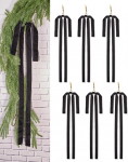J&otilde;ulud Velvet Garland, 6 Pack 27.5 x 15.7 tolli Rustic Suur Velvet j&otilde;ulukingi Wreath Bows Vintage Style j&otilde;ulupuu Topper Suur vibu j&otilde;uludeks Outdoor Black