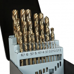 Metallipuuride komplekt, 25 t&uuml;kki, HSS-E M35 COMOWARE puurimispuuride komplekt, koobalti 1-13 mm puurimispuuride komplekt, spiraalpuuride komplekt, professionaalne metallile, terasele, rauale, isekeskendav metallit&ouml;&ouml;de puurimispuuride tarvikud.