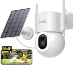 AOSU 3K 5MP Outdoor Solar Battery Surveillance Camera, 360&deg; PTZ, 2-in-1 Surveillance and Lighting, AI Detection Person, Car, Pet Fence, Light & Alarm Sound, Fully Automatic Tracking, Colour Night