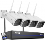 ANNKE 10CH 5MP WLAN Outdoor Surveillance Camera Set with 4 x 5MP Security Camera, Intelligent Person Detection, Two-Way Audio, IP67 Waterproof, Compatible with Alexa, 1TB Hard Drive