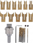 26tk ruuter Bit komplekt k&otilde;rge karastamine legeeritud terasest helmestikfreesimise freesimise puidut&ouml;&ouml;tlemise tarvikud Gold