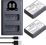 Batmax LP-E10 aku ja laadija USB Type C pesaga, mis &uuml;hildub Canon EOS Rebel T7 T6 T5 T3 T100, EOS 4000D 3000D 2000D 1500D 1300D 1200D 1100D, Kiss X50 X70 X80 2 Pack & rohkem kaamera B